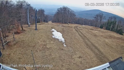 Vrchol Bouřňák, pohled na jih