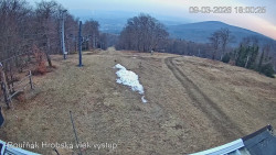 Vrchol Bouřňák, pohled na jih