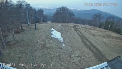 Vrchol Bouřňák, pohled na jih