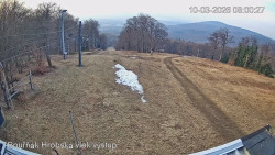 Vrchol Bouřňák, pohled na jih