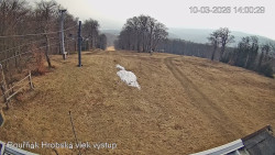 Vrchol Bouřňák, pohled na jih