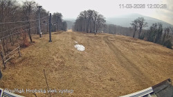 Vrchol Bouřňák, pohled na jih