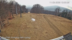 Vrchol Bouřňák, pohled na jih