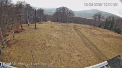 Vrchol Bouřňák, pohled na jih