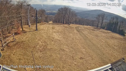 Vrchol Bouřňák, pohled na jih