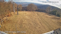 Vrchol Bouřňák, pohled na jih