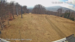 Vrchol Bouřňák, pohled na jih