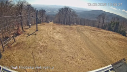 Vrchol Bouřňák, pohled na jih