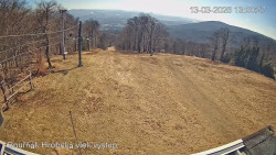 Vrchol Bouřňák, pohled na jih