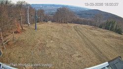 Vrchol Bouřňák, pohled na jih