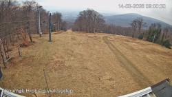 Vrchol Bouřňák, pohled na jih