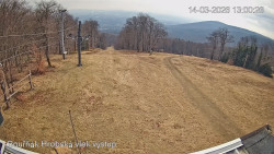 Vrchol Bouřňák, pohled na jih