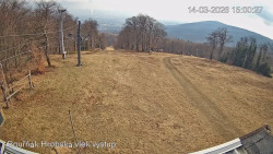 Vrchol Bouřňák, pohled na jih