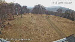 Vrchol Bouřňák, pohled na jih