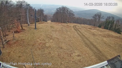 Vrchol Bouřňák, pohled na jih