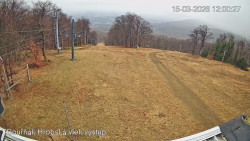 Vrchol Bouřňák, pohled na jih