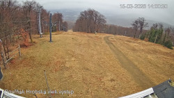 Vrchol Bouřňák, pohled na jih