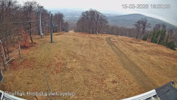 Vrchol Bouřňák, pohled na jih