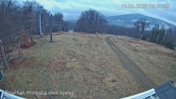 Vrchol Bouřňák, pohled na jih