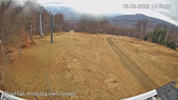 Vrchol Bouřňák, pohled na jih