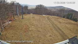 Vrchol Bouřňák, pohled na jih