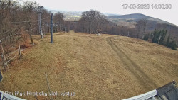 Vrchol Bouřňák, pohled na jih