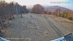 Vrchol Bouřňák, pohled na jih