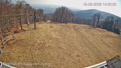 Vrchol Bouřňák, pohled na jih