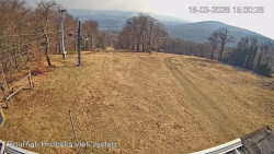 Vrchol Bouřňák, pohled na jih