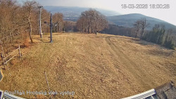 Vrchol Bouřňák, pohled na jih