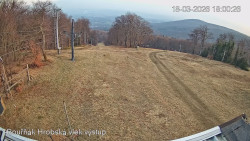 Vrchol Bouřňák, pohled na jih