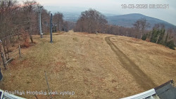 Vrchol Bouřňák, pohled na jih