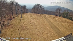 Vrchol Bouřňák, pohled na jih