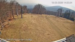 Vrchol Bouřňák, pohled na jih