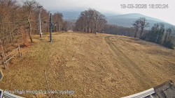 Vrchol Bouřňák, pohled na jih