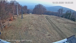 Vrchol Bouřňák, pohled na jih