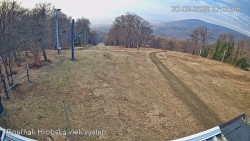 Vrchol Bouřňák, pohled na jih