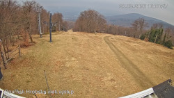 Vrchol Bouřňák, pohled na jih