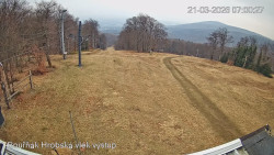 Vrchol Bouřňák, pohled na jih