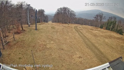 Vrchol Bouřňák, pohled na jih