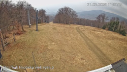 Vrchol Bouřňák, pohled na jih