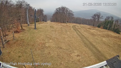 Vrchol Bouřňák, pohled na jih