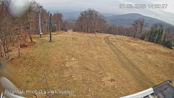 Vrchol Bouřňák, pohled na jih