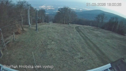 Vrchol Bouřňák, pohled na jih