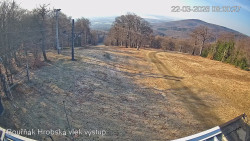 Vrchol Bouřňák, pohled na jih