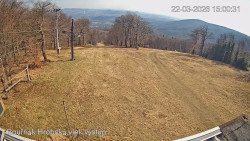 Vrchol Bouřňák, pohled na jih