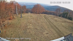 Vrchol Bouřňák, pohled na jih