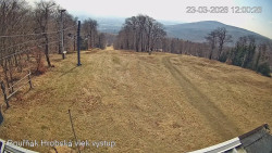 Vrchol Bouřňák, pohled na jih