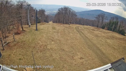 Vrchol Bouřňák, pohled na jih