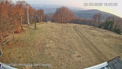 Vrchol Bouřňák, pohled na jih